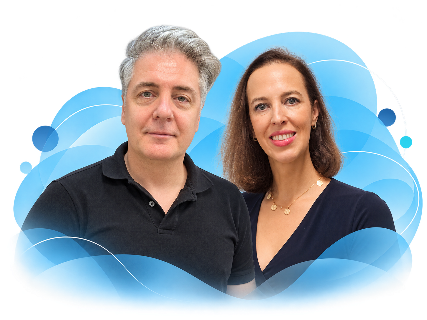 Dra. Teresa Aparicio y Cristian Abuin